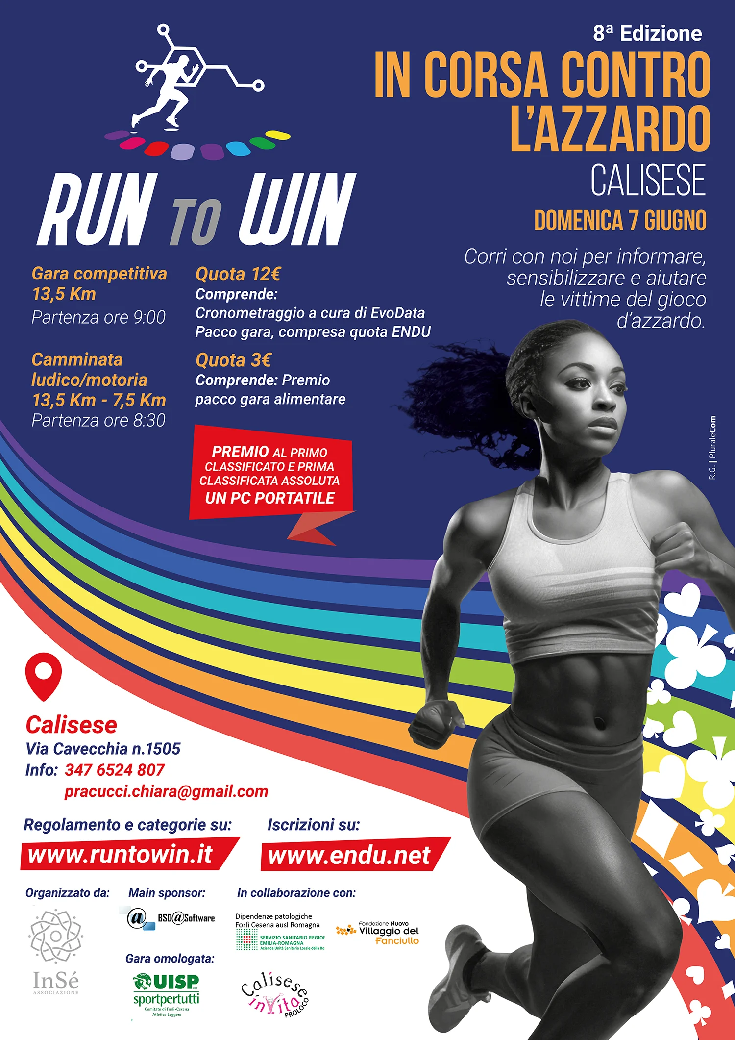 Volantino Run to win. In corsa contro l'azzardo