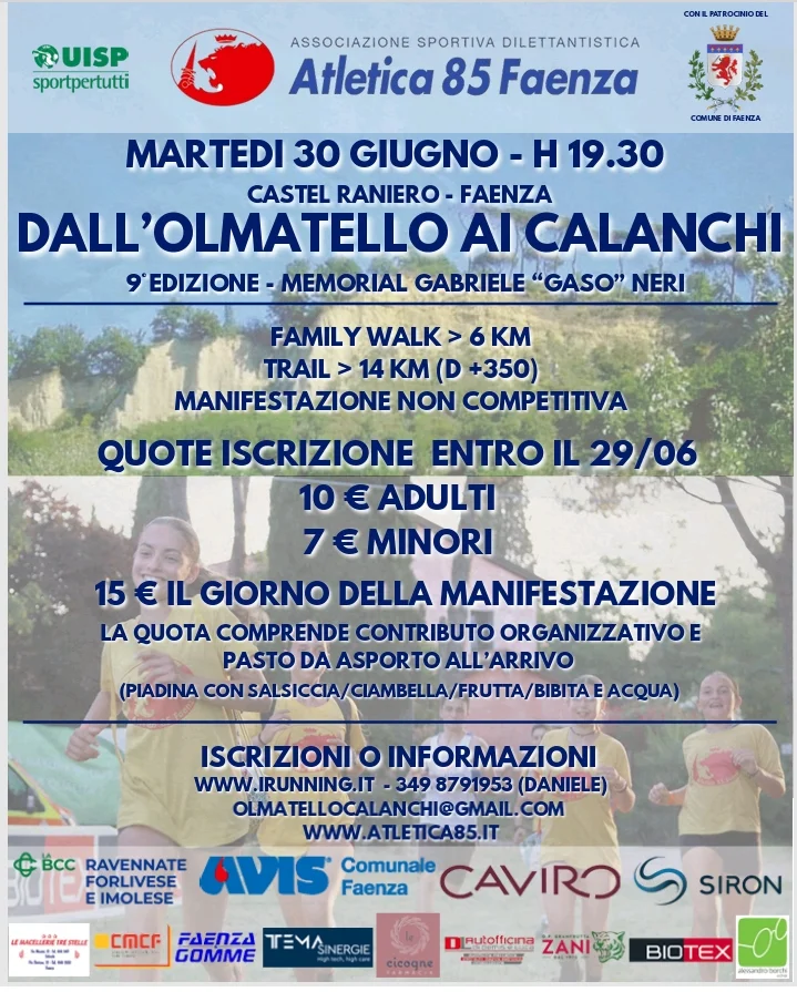 Volantino Dall' Olmatello ai Calanchi 