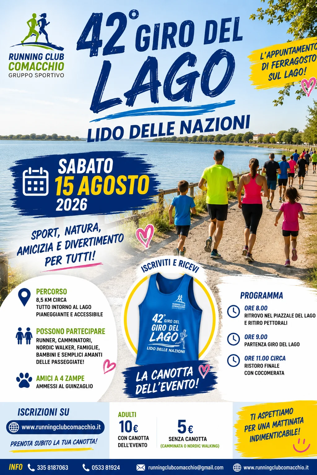 Volantino 42° Giro del Lago del Lido delle Nazioni